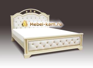 Кровать Амелия Белая с мягкой вставкой подъемная